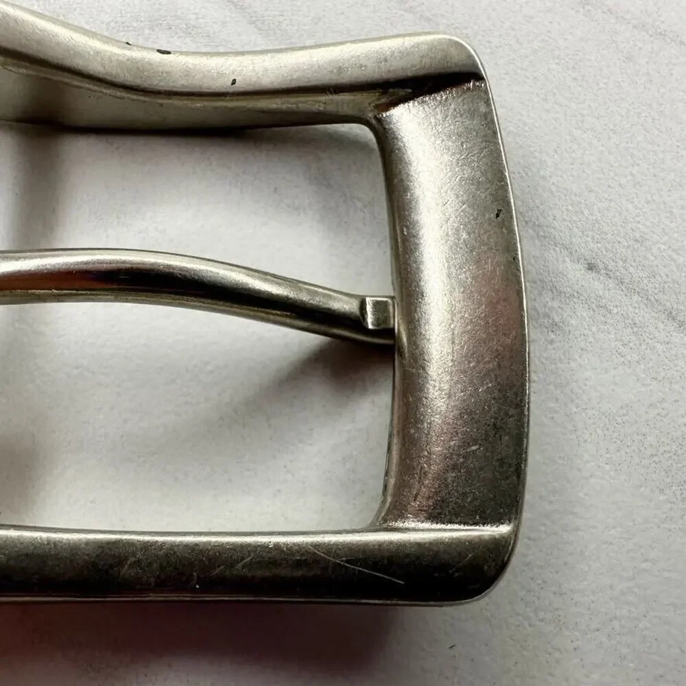 Timberland Silver Tone Simple Basic Belt Buckle